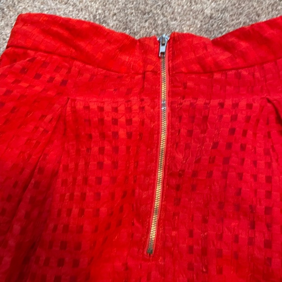 Harlowe and Graham Red A-Line Mini Skirt - Picture 6 of 12